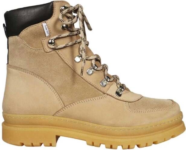 Les Deux Leren Wandelschoenen Beige Heren