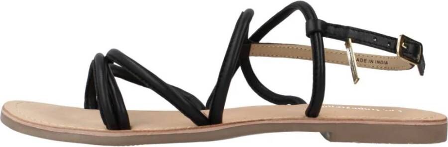 Les Tropeziennes Stijlvolle Platte Sandalen voor Vrouwen Black Dames