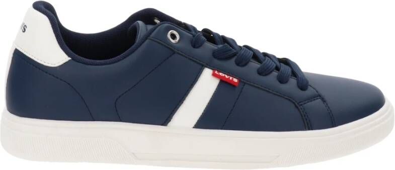 Levi's Heren Sneakers van Kunstleer met Vetersluiting Blue Heren