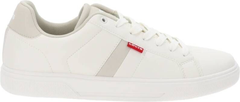 Levi's Heren Sneakers van Kunstleer Vetersluiting White Heren