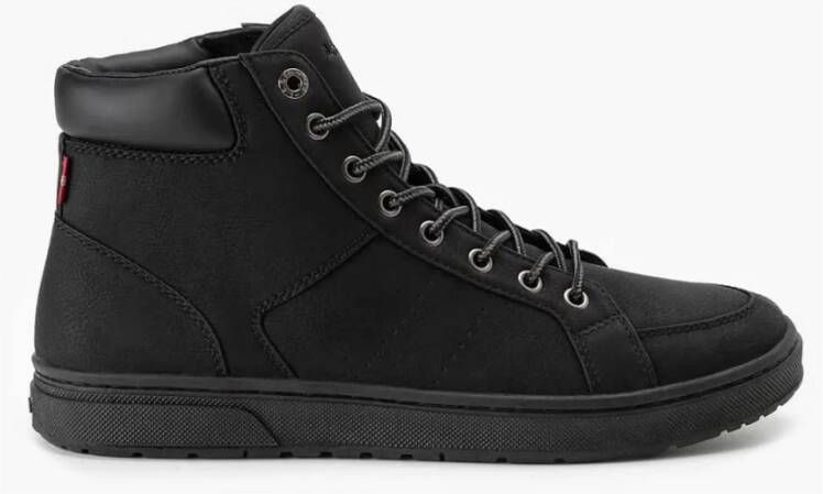 Levi's Sneakers Piper Mid Sneaker Voor Mannen Volledig Zwart Black Heren