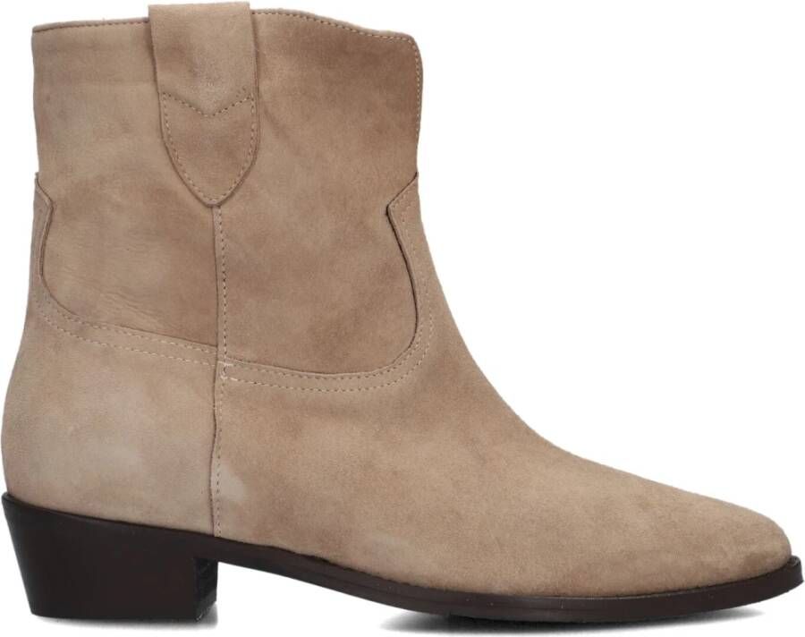 Lina Locchi Beige Suède Enkellaarsjes Beige Dames