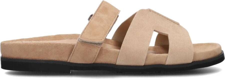 Lina Locchi Beige Suède Slipper Sue H Stijl Beige Dames