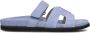 Lina Locchi Blauwe Suède Slipper Sue H Blue Dames - Thumbnail 2