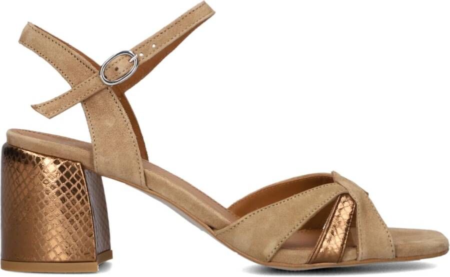 Lina Locchi Chique Sandalen met Blokhak Brown Dames