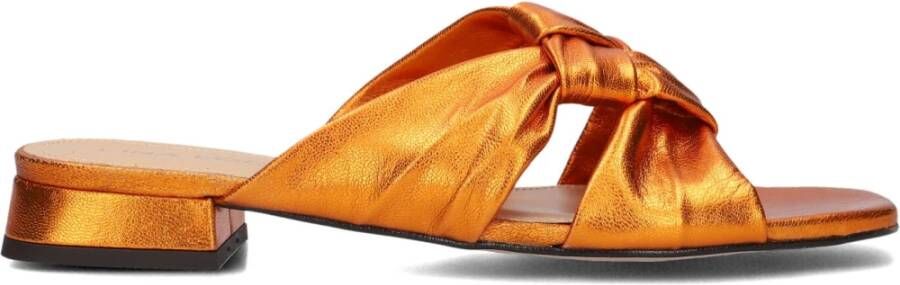 LINA LOCCHI Slippers Dames L1399 Maat: 37 Materiaal: Leer Kleur: Oranje