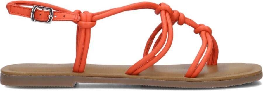 Lina Locchi Oranje Leren Strappy Sandalen Orange Dames