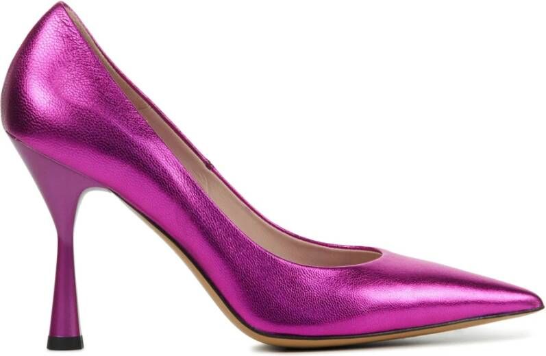 Lina Locchi Pumps Stiletto Dames Damesschoenen Leer Glitter Kitten heel hoogte L1251 Roze