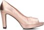 Lina Locchi Pumps Stiletto Dames Damesschoenen Leer Blokhak hoogte 7 cm L1300 Rose goud - Thumbnail 3