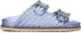 LINA LOCCHI Slippers Dames L1284 Maat: 38 Materiaal: Leer Kleur: Blauw - Thumbnail 1