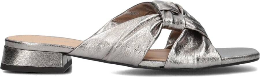 LINA LOCCHI Slippers Dames L1399 Maat: 41 Materiaal: Leer Kleur: Zilver