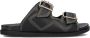 LINA LOCCHI Slippers Dames Led 2 Band Slipper Met Stiksels Maat: 40 Materiaal: Leer Kleur: Zwart - Thumbnail 3