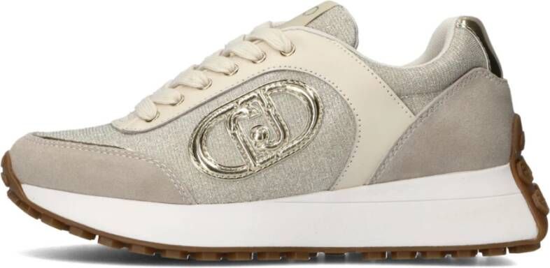 Liu Jo Beige Suède Sneakers voor Vrouwen Gray Dames