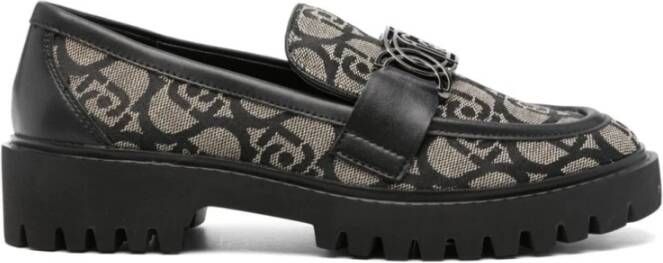 Liu Jo Canvas Loafers Zwart Black Dames