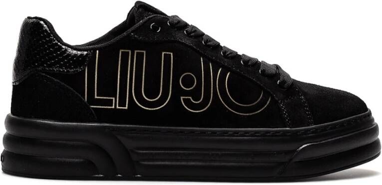 Liu Jo Cleo 09 Px002 Sneakers Zwart Leer en Stof Zwart Dames