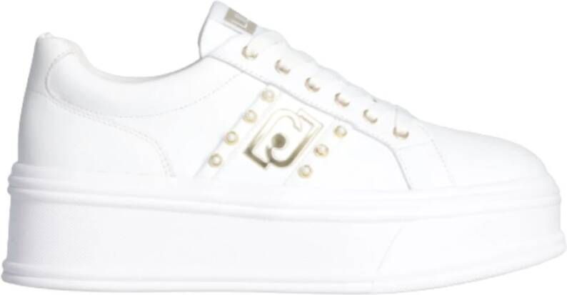 Liu Jo Leren Dames Sneakers met Vetersluiting White Dames