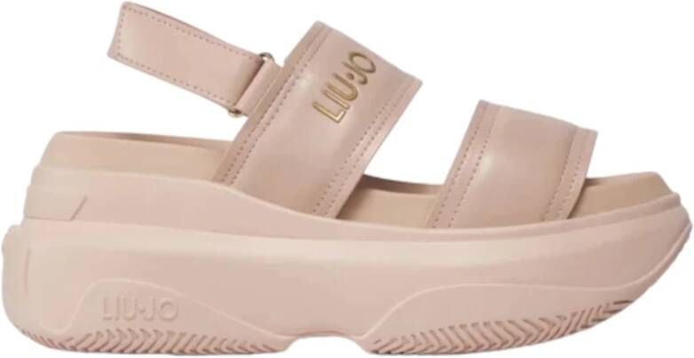 Liu Jo Dames Sleehak Sandalen Rubber Materiaal Pink Dames