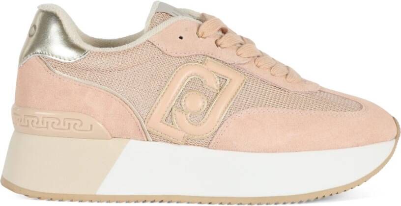 Liu Jo Dreamy 02 Platform Sneakers met Logo Patch Pink Dames