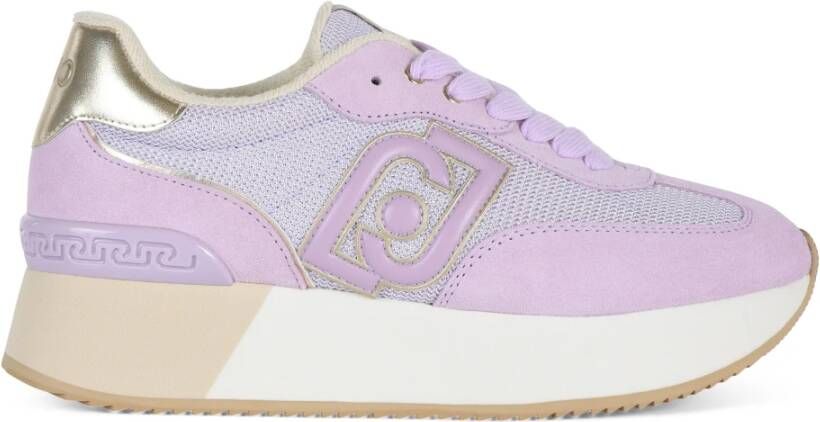 Liu Jo Dreamy 02 Platform Sneakers met Logo Patch Purple Dames