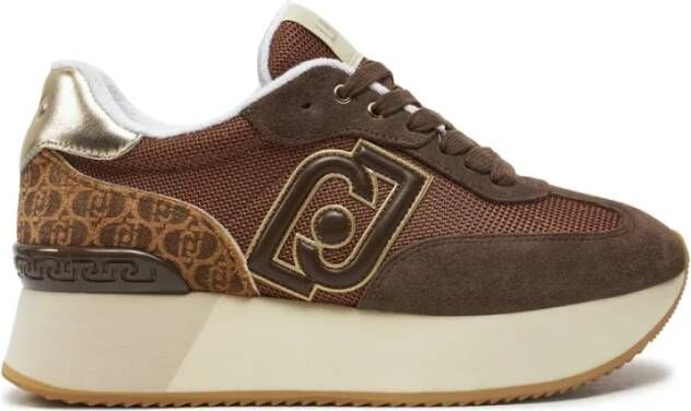 Liu Jo Dromerige Sneakers Bruin Plateau Veters Brown Dames