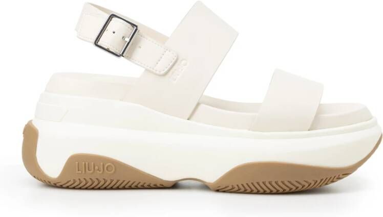 Liu Jo Beige Leren Evolution Sneakers Beige Dames