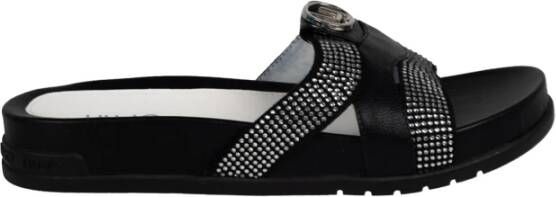 Liu Jo Slipper-stijl Sandalen met Origineel Ontwerp en Sprankeling Black Dames