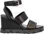 Liu Jo Elegante Zwarte Platte Sandalen Black Dames - Thumbnail 1