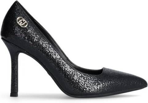 Liu Jo Gedrukt Patent Zwart Stiletto Hakken Black Dames