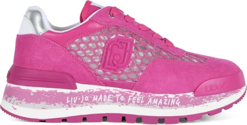 Liu Jo Geweldige Sneakers van Suède en Stof Pink Dames