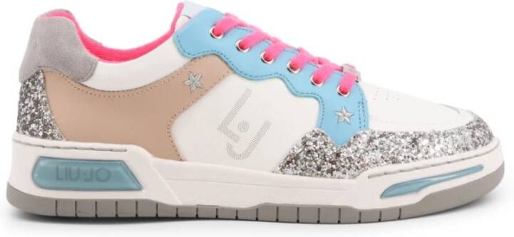 Liu Jo Glam Glitter Sneakers Glanzende Synthetisch Leren Sneakers White