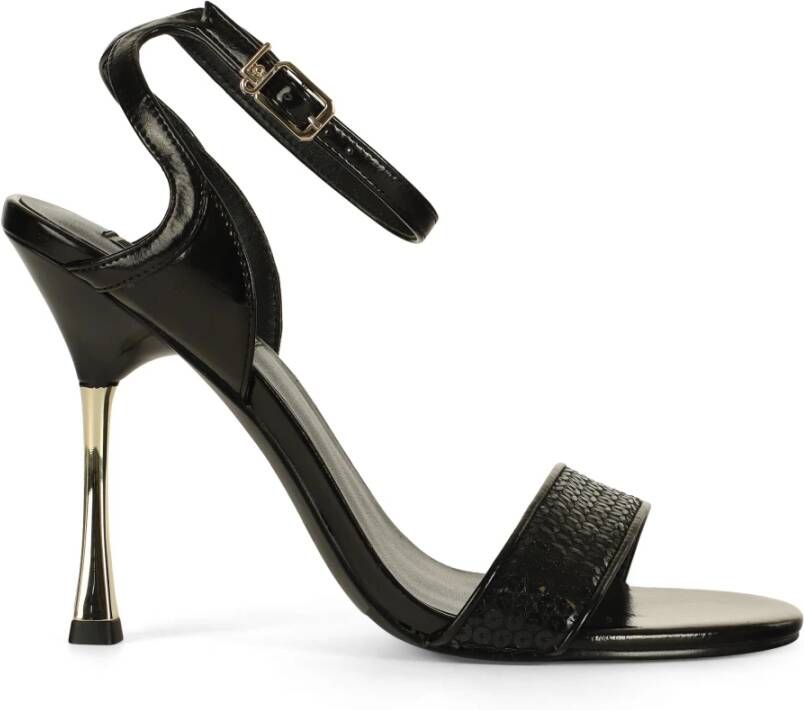 Liu Jo Glitter Eco Leren Sandalen Black Dames