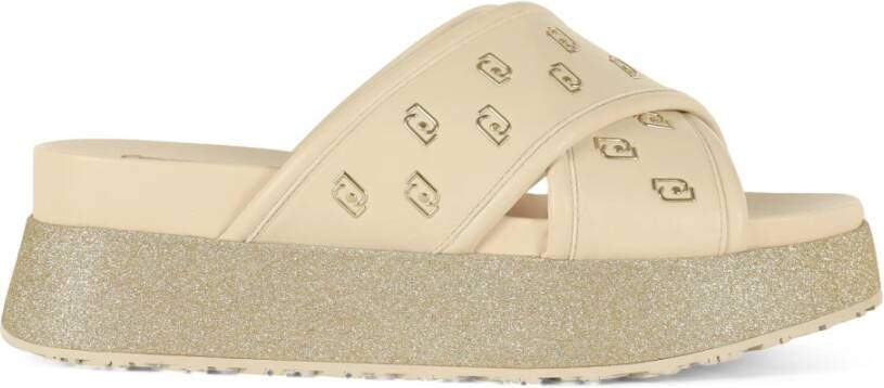 Liu Jo Glitter Platform Sandalen Frida 30 Yellow Dames