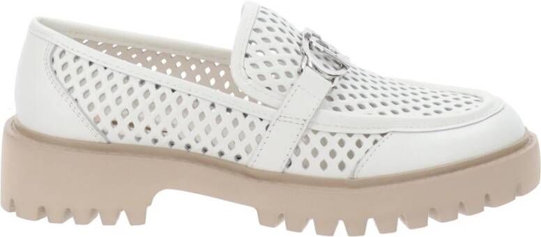 Liu Jo Leren Loafers voor Vrouwen White Dames