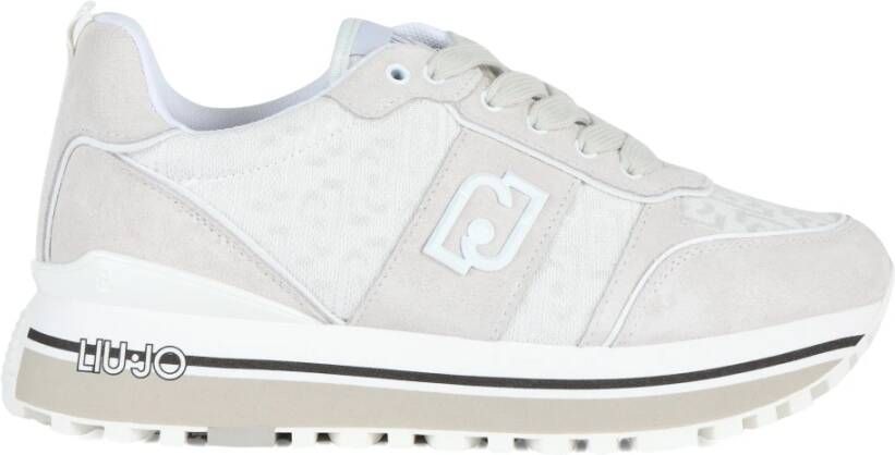 Liu Jo Maxi Wonder 71 Sneakers van leer en stof Gray Dames