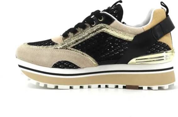 Liu Jo Maxi Wonder 72 Sneaker Zwart Goud Beige Multicolor Dames