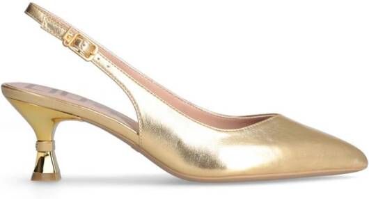 Liu Jo Metallic Gouden Slingback Sandalen Yellow Dames