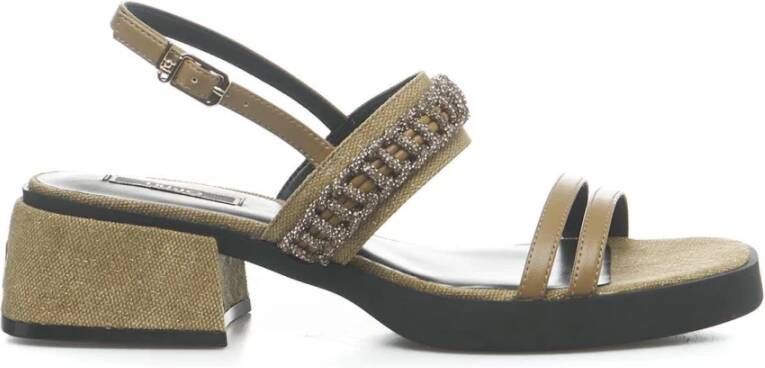 Liu Jo Oliv Sandalen voor Dames Green Dames