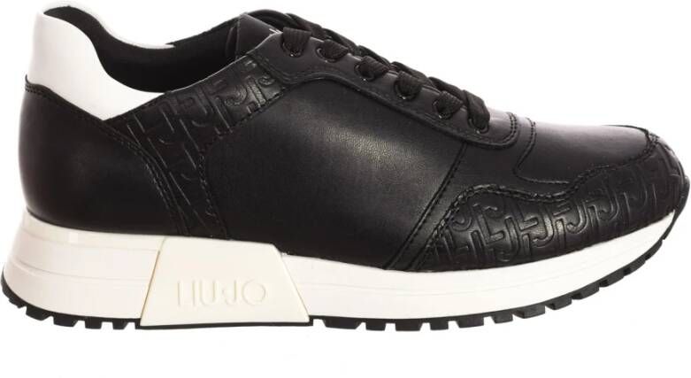 Liu Jo Originele Design Sneakers met Platte Veters Black Dames