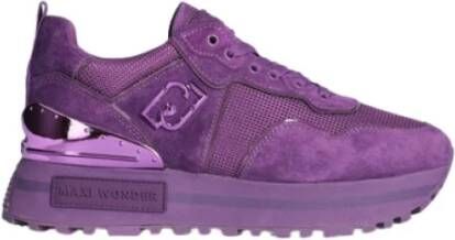 Liu Jo Paarse Suede Platform Sneakers Paars Dames