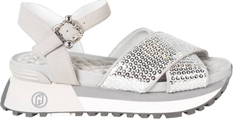 Liu Jo Paillet Plateau Sandalen Gray Dames