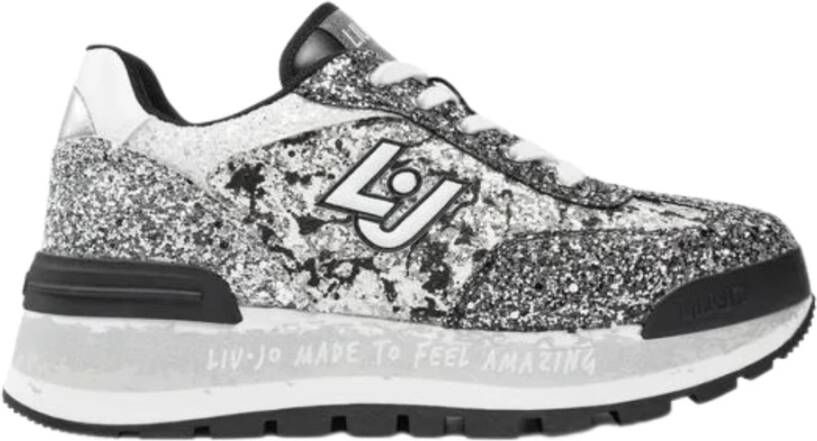 Liu Jo Platte Schoenen Glitter Animalier Zwart Black Dames