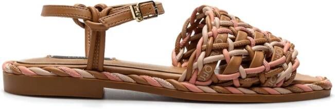 Liu Jo Shoes Sandals Milano Pepita06 Nut Coral Ex014 Bruin Dames