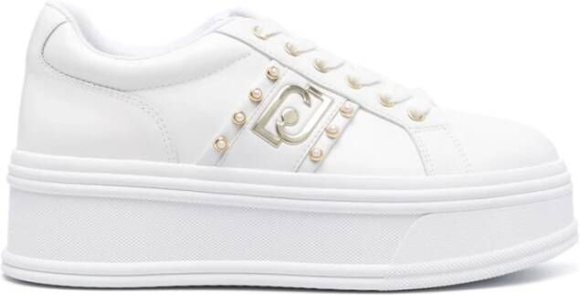 Liu Jo Leren Dames Sneakers met Vetersluiting White Dames