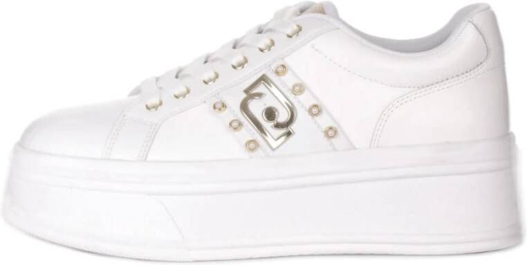 Liu Jo Leren Dames Sneakers met Vetersluiting White Dames