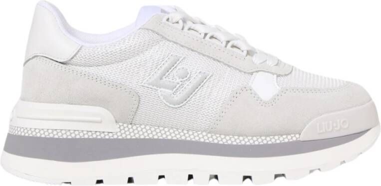 Liu Jo Sandkleurige Suède Sneakers voor Dames White Dames