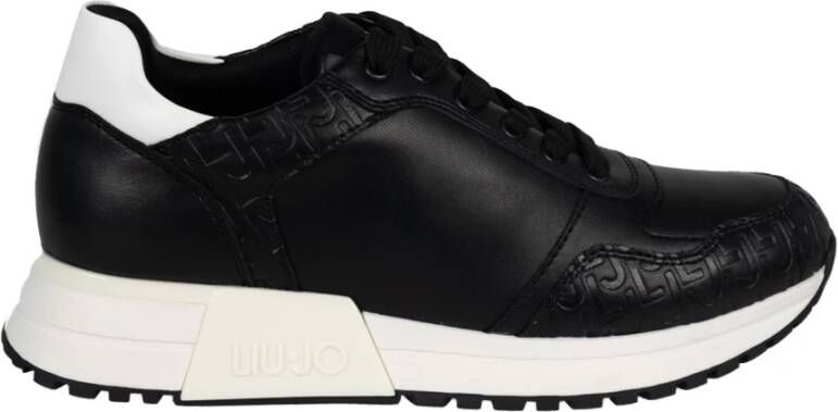 Liu Jo Originele Design Sneakers met Platte Veters Black Dames