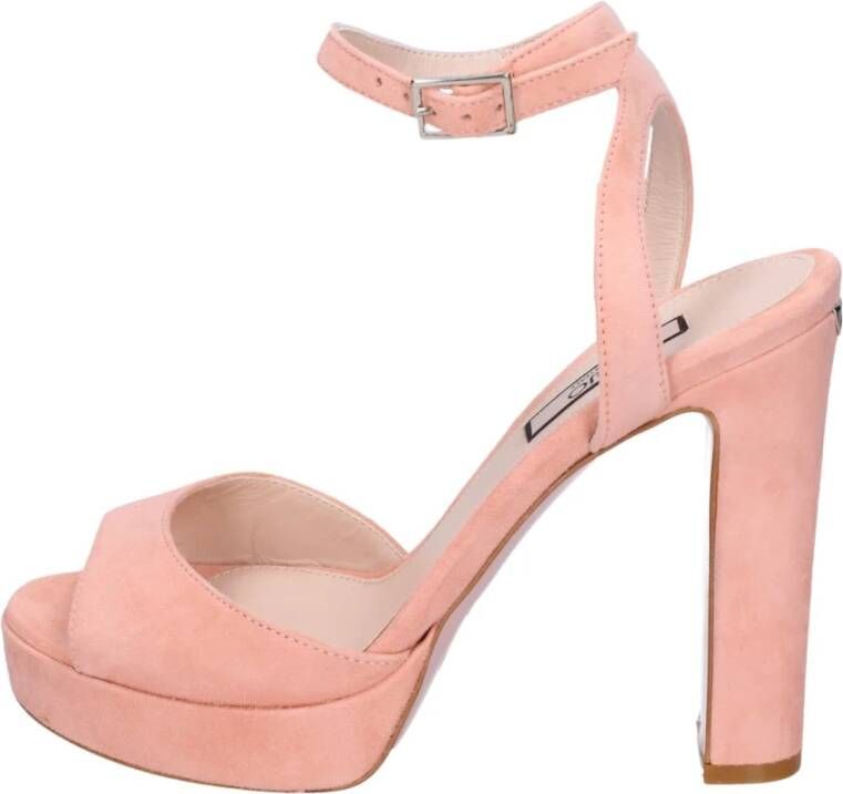 Liu Jo Suede Dames Sandalen Stijlvol Pink Dames