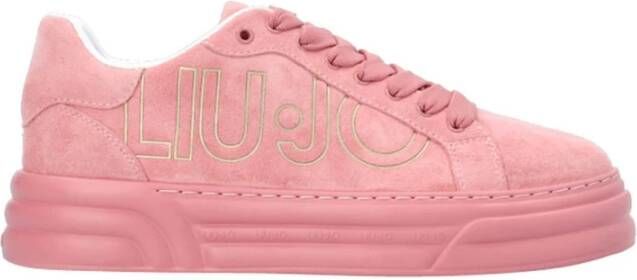 Liu Jo Suede Platform Sneakers in Pink Ray Pink Dames