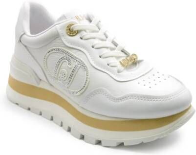 Liu Jo Witte Sport Sneakers Logo Zijkant White Dames