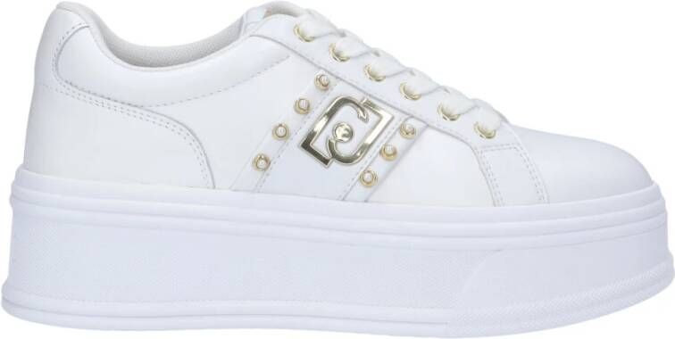 Liu Jo Leren Dames Sneakers met Vetersluiting White Dames